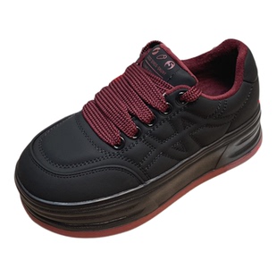 高鹏女鞋2025冬新款真皮休闲板鞋女厚底时尚百搭轻便加绒棉鞋1180