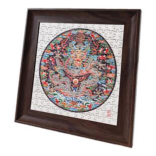 Comitok古代纹样拼图成人169片桌面摆台丝绒蓝卡纸质中国传统艺术