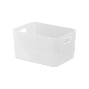 桌面收纳盒杂物零食玩具整理筐长方形厨房储物盒塑料箱带盖客厅