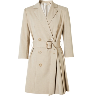 ARIOSE & YEARS春款学院风西装式收腰百褶裙连衣短裙10229025