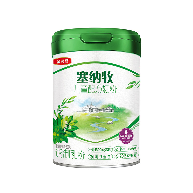 伊利金领冠塞纳牧4段3岁以上儿童有机牛奶粉800g*6罐