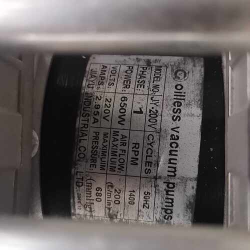 溢价-台湾Oilless无油真空泵 型号JY-200V 议价