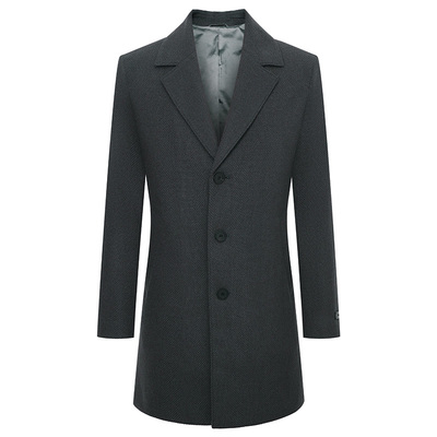 报喜鸟中长款羊毛混纺大衣