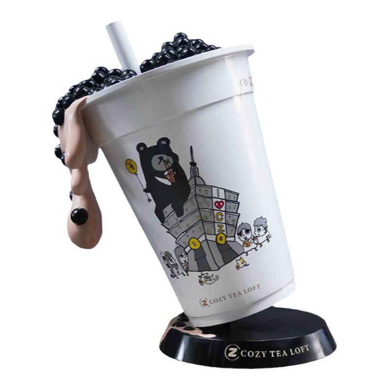 仿真奶茶杯雕塑模型咖啡杯雕塑