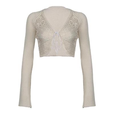 宽松涩谷辣妹毛织上衣长袖开衫