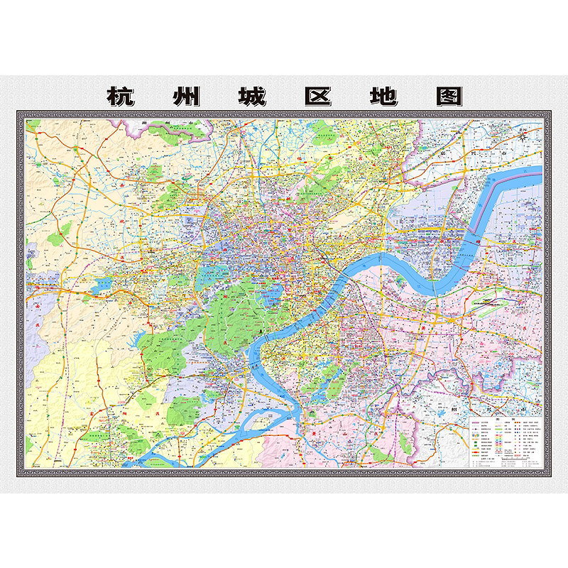 2026杭州地铁楼盘学校办公挂地图