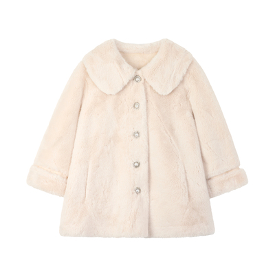 儿童皮草外套秋冬新款女童