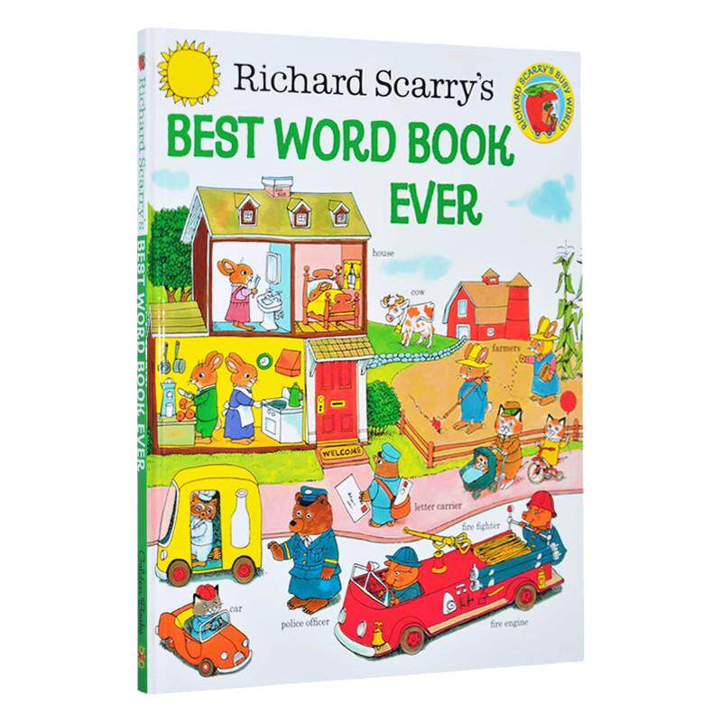 斯凯瑞词汇书 英文原版 Best Word Book Ever Richard Scarry 理查德斯凯瑞金色童书 彩色