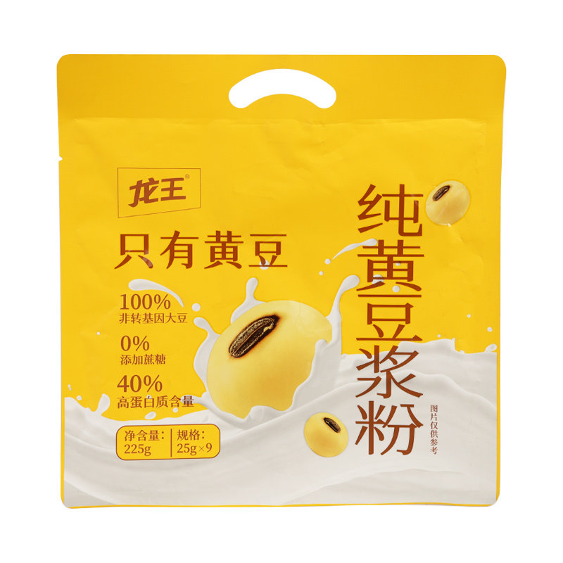 龙王纯豆浆粉独立小包装孕妇无添加蔗糖无糖精早餐专用黄豆豆奶粉