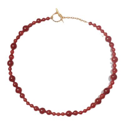 DINN DINN DESIGNvintage系列高级感轻奢红玛瑙本命拼接项链小众