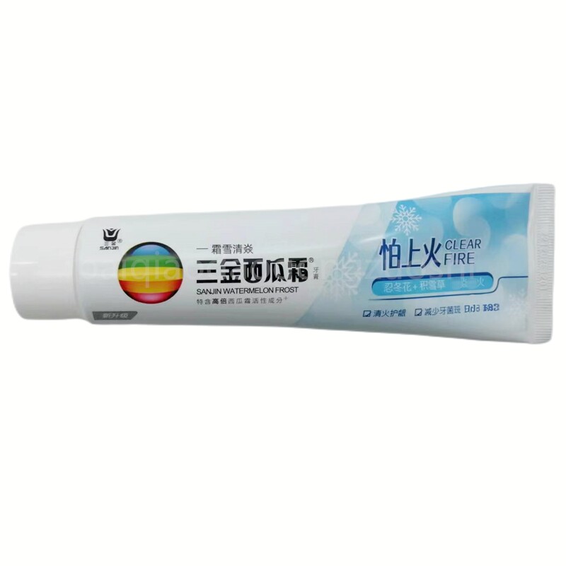 3支价三金西瓜霜牙膏清口气清爽护龈怕上火留兰薄荷清洁牙齿清凉