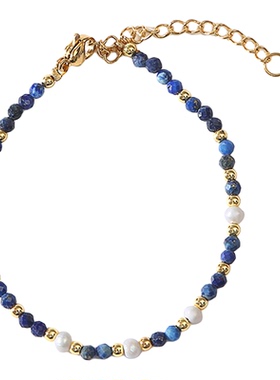 青金石淡水珍珠项链女款轻奢小众