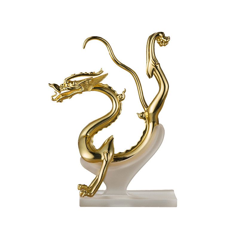 铜师傅《鎏金铁芯铜龙铜摆件》