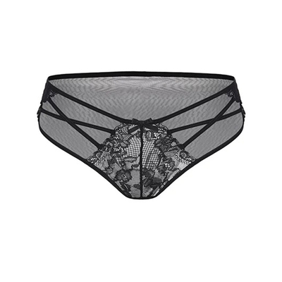 DPLAYSWEET黑色蕾丝系带镂空三角裤性感舒适透气内裤2026春季新品
