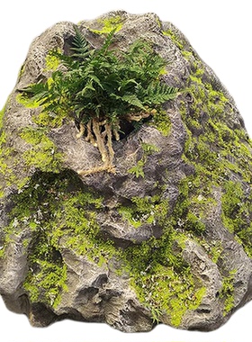 新中式仿真青苔石头苔藓玻璃钢