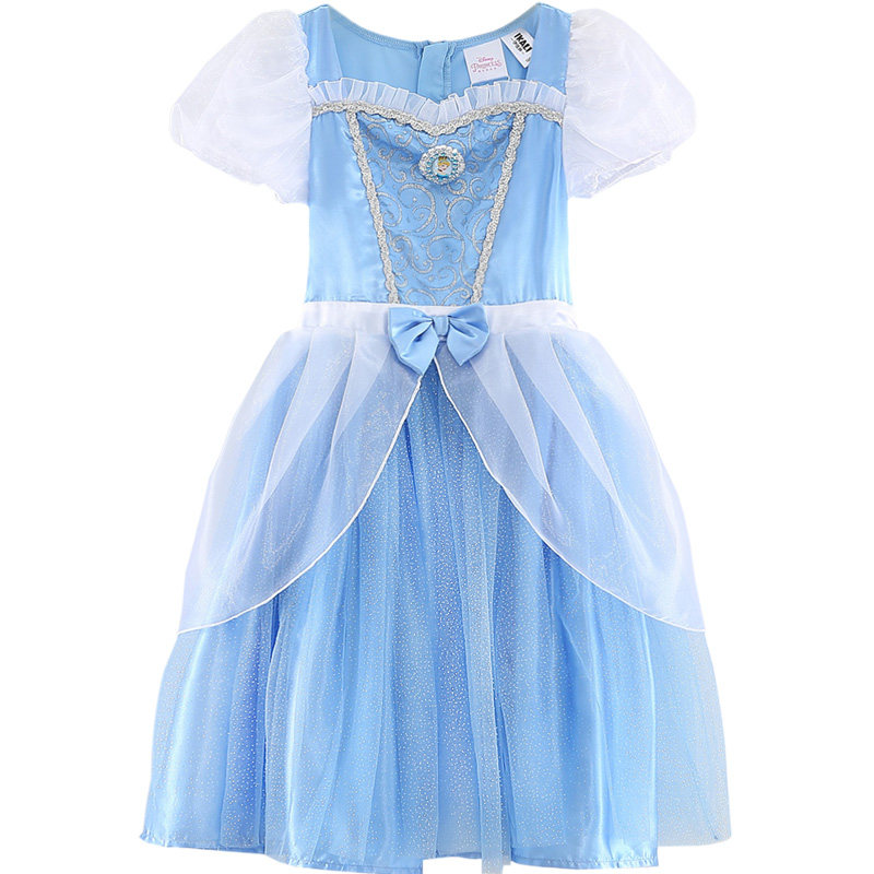 迪士尼儿童仙蒂裙子礼服纱裙夏季女童演出服灰姑娘公主连衣裙