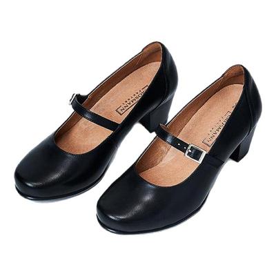 宝舒曼一字扣带玛丽珍鞋