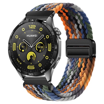 适用于华为gt5手表表带gt4编织磁吸扣腕带watch4pro/5pro便携gt3/2高级男女2e替换带Magic2代腕表配件Runner