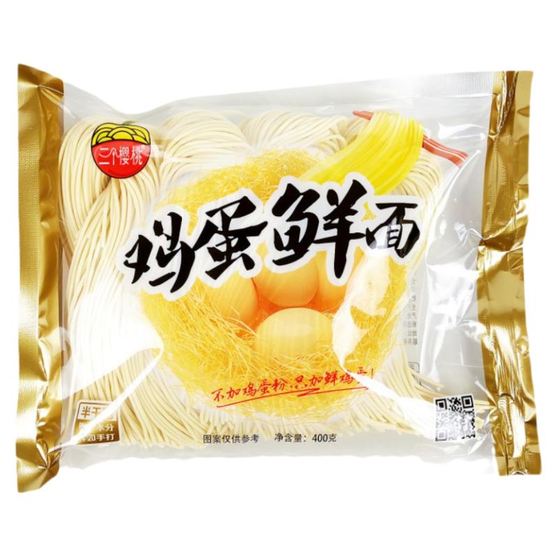 三个樱桃干湿鸡蛋400g*6袋面条