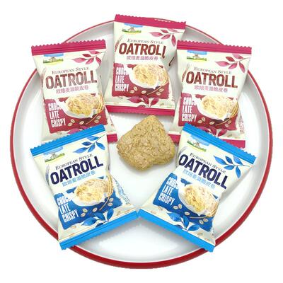 如意欧焙麦漩脆皮卷燕麦酥卷蛋卷酥散装休闲解馋小零食结婚喜糖果