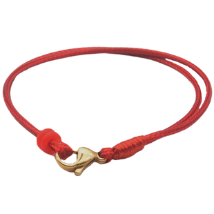 手链绳简约款可穿六字箴言日月星辰小孔金转运珠男女编织红手绳子