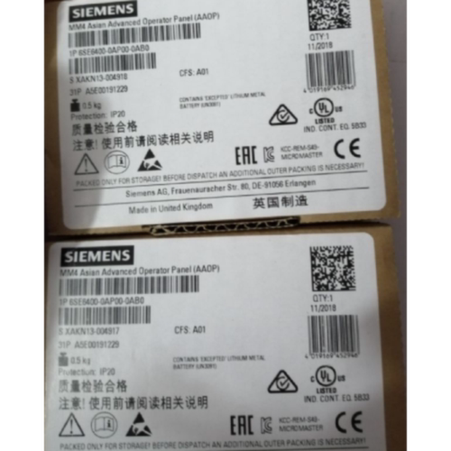 议价西门子6SE6400-0AP00-0AB0MICROMASTER 4ASIAN高级操作面板AA