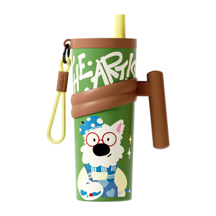 bablov吸管保温杯高颜值便携把手桌面杯大容量泡茶水杯子生日礼物