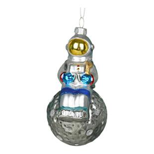 圣诞装饰品创意玻璃彩绘挂饰太空人热气球地球仪小吊饰圣诞树挂件