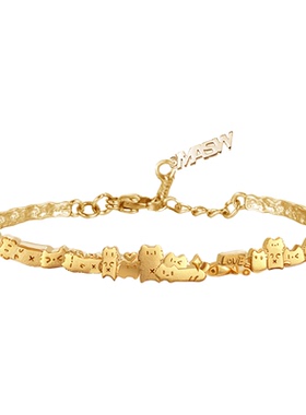 MASW麻秀高级感软萌卡通猫咪手镯