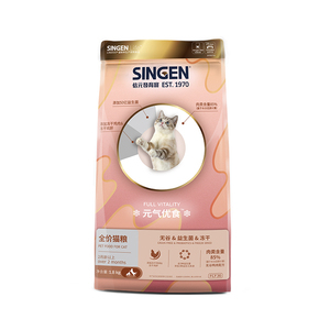 singen信元发育宝元气优食无谷冻干益生菌幼猫成猫全价主粮1.8kg