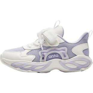 安踏儿童女小童休闲鞋2025秋季新款舒适防滑耐磨儿童犟弹运动鞋子