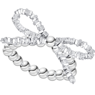 潮宏基闪耀银河s925银蝴蝶结戒指银饰戒圈指环手饰碎银子生日礼物