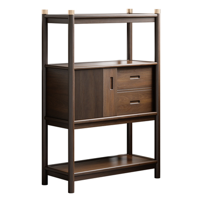 黑胡桃木博古架整装发货顺丰包邮