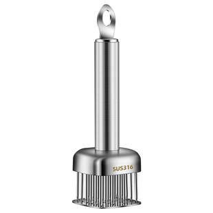 松肉针316L不锈钢牛排针插扣肉烧肉扎肉器嫩肉断筋神器牛扒锤工具