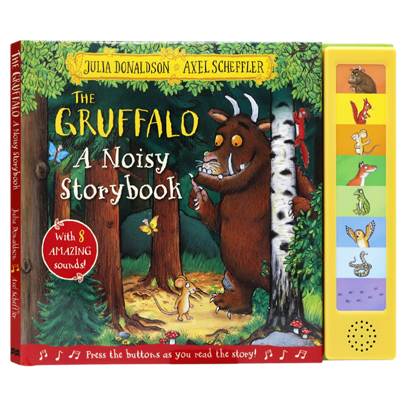 咕噜牛发声书英文原版绘本 The Gruffalo A Noisy Storybook 朱莉娅唐纳森Julia Donaldson 一本吵闹的故事书儿童趣味互动绘本精装