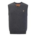 比华利保罗秋冬新款马甲背心男微弹舒适羊毛保暖男士V领外套