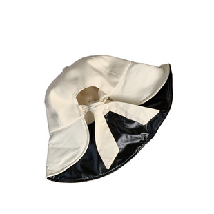 丁走走遮阳帽女防紫外线大檐渔夫帽子夏季黑胶遮脸户外防晒太阳帽