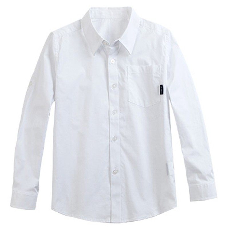 伊顿纪德校服中小学生班服中大童长袖白衬衫春秋款男童衬衣10C150