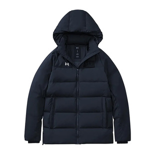 【自营】UA/安德玛男女同款秋冬白鸭绒保暖运动休闲连帽羽绒服