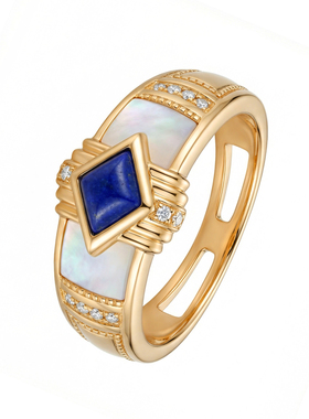 《蓝月湾》原创青金石纯银戒指