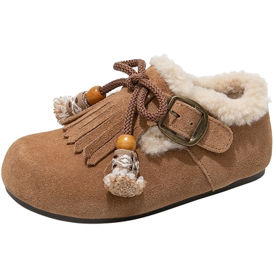 女童勃肯鞋2025秋季加绒新款