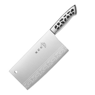 阳江威利作菜刀黑金钢大砍刀高硬度厨房家用斩切刀斩骨刀合金钢