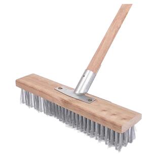 不锈钢钢丝刷地板刷子去青苔铁长柄清洁刷洗地扫把钢刷除神器刷刚