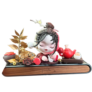 泡泡玛特高档sp庭前墨梅临时电话牌车载摆件停车牌号码牌女生礼物