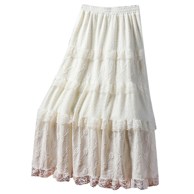 闭眼入！好看高货磨毛蕾丝蛋糕裙