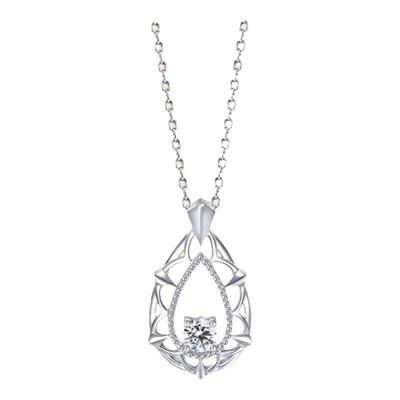 周生生pt950铂金钻石项链