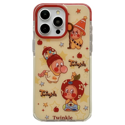 ins卡通可爱精灵星星人带链条适用苹果15手机壳iphone16ProMax新款15promax女款13超火16pro创意14全包保护套