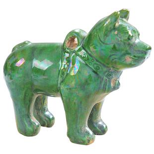 上海博物馆 东汉绿釉陶狗复刻品摆件创意礼物书房摆件家居装饰