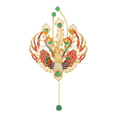 【紫罗兰正版】皇彩凤S925银胸针