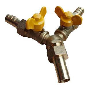 黄铜三通球阀 软管直插变径同径三通阀门水管开关6/8/10/12/14/16